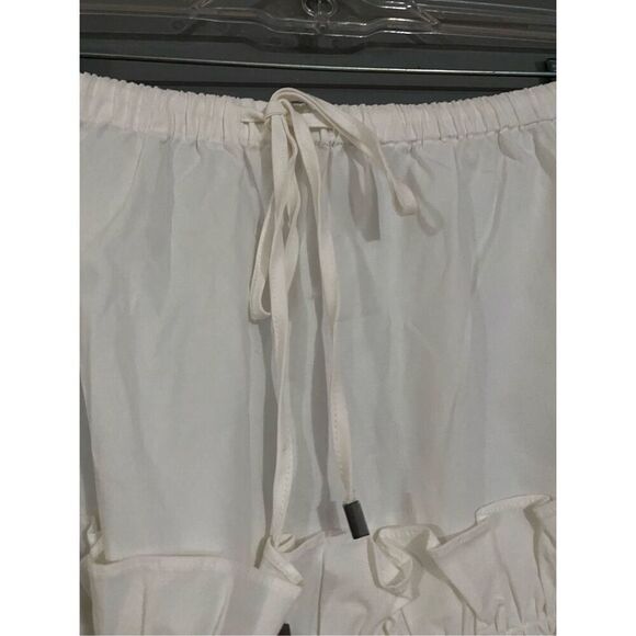 LDT White Chloe Ruffle A Line Tiered White Skirt Size 12 NWT - Picture 6 of 6